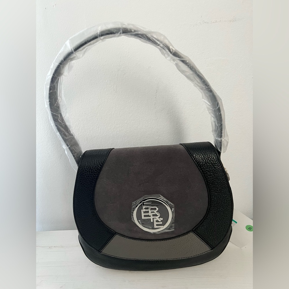 FERRE Elegant Black and Gray Women's Bag